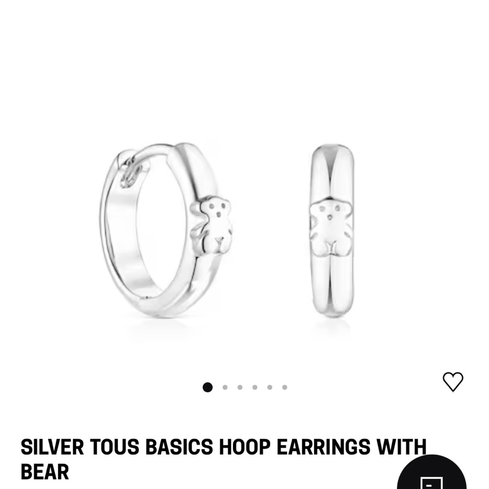 Tous Silver Mini Hoop Earrings